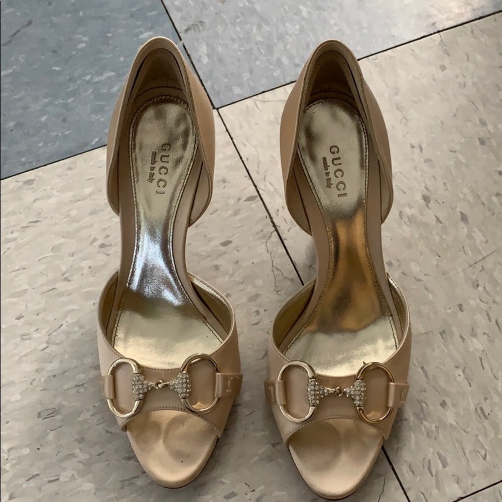 Gucci heel champagne color